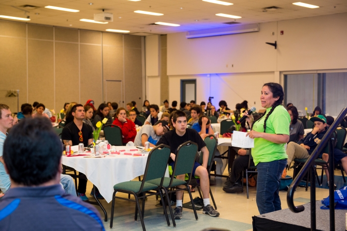 Robotics contest with volunteer