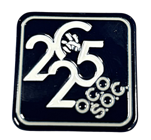 2024 Skills Ontario Competition pin in black, yellow, and white.