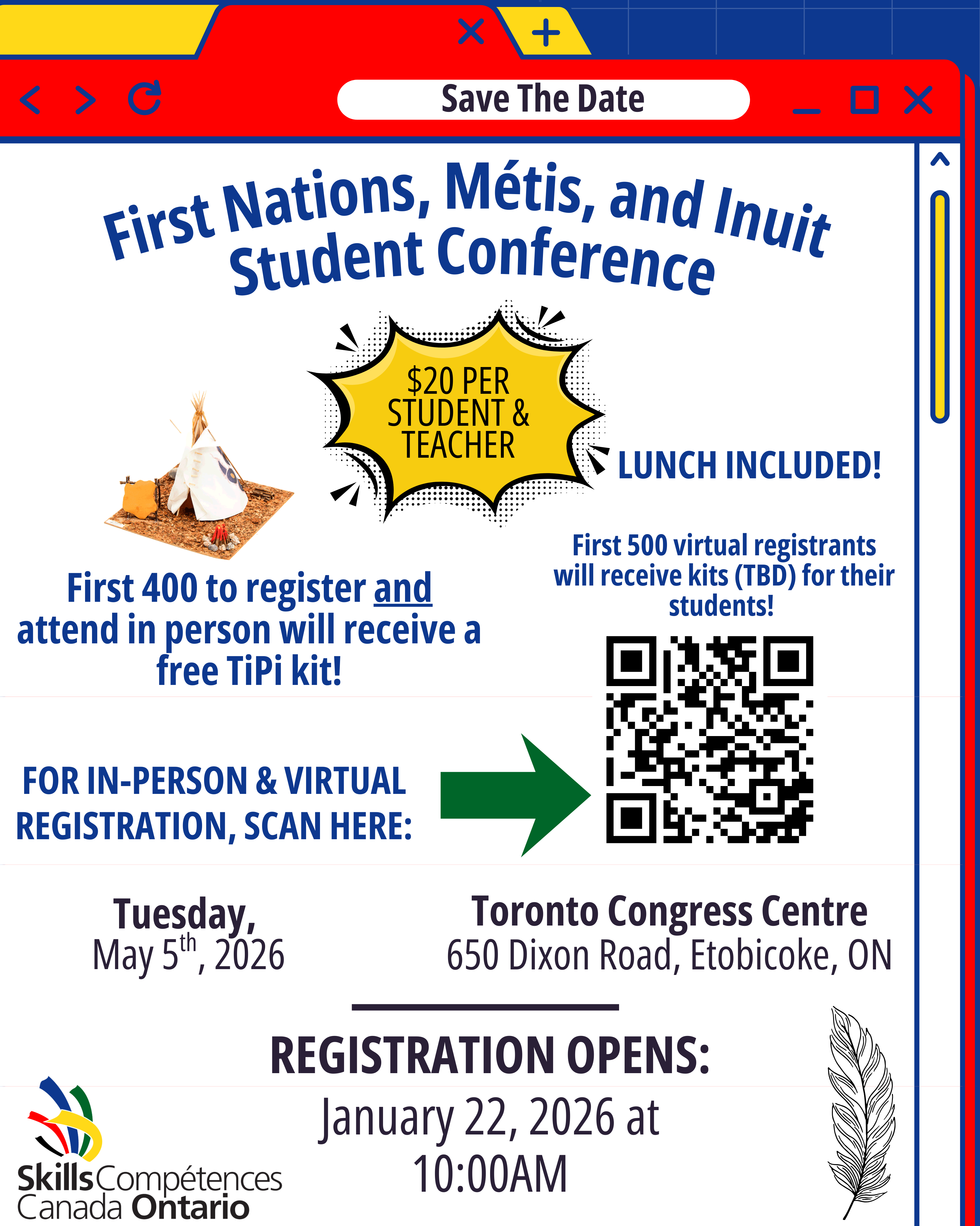 Image with details about the 2026 FNMI Student Conference.