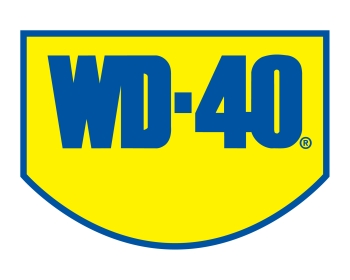 A blue and yellow logo for WD-40.