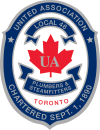 Logo for UA Local 46.